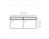 Dvojsedačka s úložným priestorom Gevona 2S - mentolová / krémové šitie