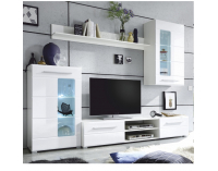 Obývacia izba Henri - biely vysoký lesk