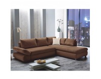 Rohová sedačka s rozkladom a úložným priestorom Sylt L/P - hnedá