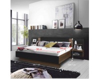 Posteľový rám Asmar 160 - dub tmavý / dub čierny