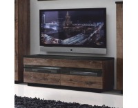 TV stolík s osvetlením Barbo Typ 1 - dub tmavý / čierna