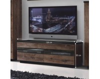 TV stolík s osvetlením Barbo Typ 1 - dub tmavý / čierna