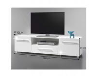 TV stolík Stragy Typ 6 - biely vysoký lesk