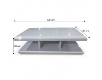 Konferenčný stolík Karim - biely vysoký lesk