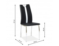Jedálenská stolička Signa - čierna / biela / chróm