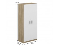 Šatníková skriňa Terni Typ 1 2D - dub sonoma / biela