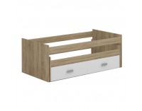 Posteľový rám s prístelkou Terni Typ 4 90 - dub sonoma / biela