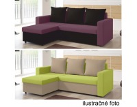 Rohová sedačka s rozkladom a úložným priestorom Ivonne L - hnedá / béžová