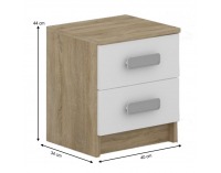 Nočný stolík Terni Typ 9 - dub sonoma / biela