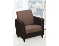 Kreslo Lagona - hnedá / tmavohnedá