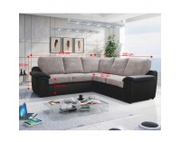 Rohová sedačka s rozkladom a úložným priestorom Even L/P - čierna / moka