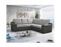Rohová sedačka s rozkladom a úložným priestorom Even L/P - tmavosivá / sivá