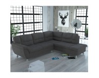 Rohová sedačka s rozkladom Omega P - hnedosivá