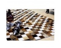 Kožený koberec Typ 3 168x240 cm - vzor patchwork