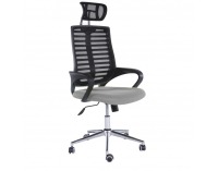 Kancelárska stolička s podrúčkami Flore - čierna / sivá