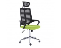 Kancelárska stolička s podrúčkami Flore - čierna / zelená