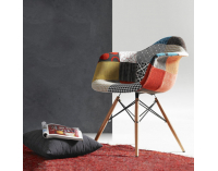Kreslo Tobo 2 New - buk / vzor patchwork