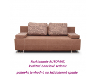 Rozkladacia pohovka s úložným priestorom Elize New - hnedá / vzor