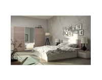 Skriňa s posuvnými dverami Miran New 3D - dub san remo / biela