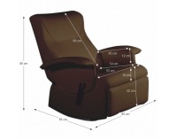 Relaxačné kreslo Romelo C3 - hnedá