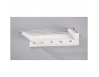 Vešiak na stenu Valli - biela / chróm