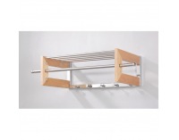 Vešiak na stenu Waldino - chróm / prírodná