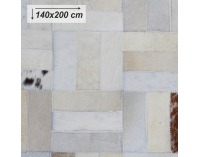 Kožený koberec Typ 1 140x200 cm - vzor patchwork
