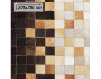 Kožený koberec Typ 7 200x300 cm - vzor patchwork