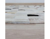 Kožený koberec Typ 10 150x150 cm - vzor patchwork