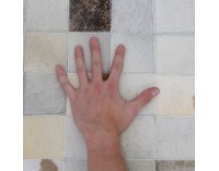 Kožený koberec Typ 10 150x150 cm - vzor patchwork