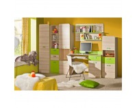 Šatníková skriňa Ego L1 2D - jaseň / fialová