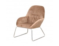 Kreslo Martel - hnedá / chróm