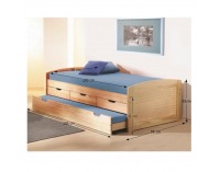 Drevená posteľ s prístelkou Marinella 90 - prírodná