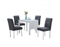 Jedálenský set Bjork 1+4 - biela / sivá