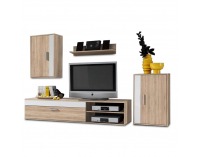 Obývacia stena Asole - dub sonoma / biela