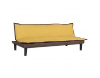 Rozkladacia pohovka Fila - žltá / hnedá