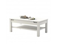 Konferenčný stolík Adonis AS 96 - biela / biely vysoký lesk