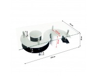 Konferenčný stolík Rupert - biely vysoký lesk / čierny vysoký lesk