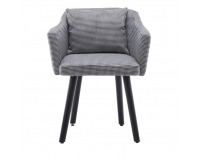 Kreslo Dipsy - čiernobiely vzor / čierna