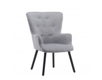 Kreslo Brando - čiernobiely vzor / čierna