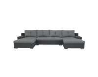 Rohová sedačka U s rozkladom Savona U L/P - svetlosivá / sivá