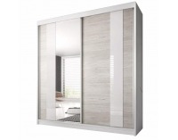 Šatníková skriňa s posuvnými dverami Multi 32 203x218 cm - dub kathult svetlý / biela