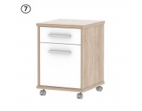 Kancelárska zostava Johan - dub sonoma / biela