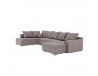 Rohová sedačka U s rozkladom Frankfurt New L/P - hnedá