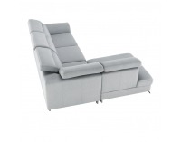 Rohová sedačka s rozkladom a úložným priestorom Ermo L - svetlosivá