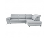 Rohová sedačka s rozkladom a úložným priestorom Ermo P - svetlosivá