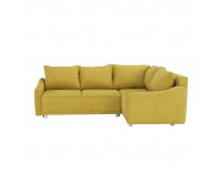 Rohová sedačka s rozkladom a úložným priestorom Lena P - horčicová