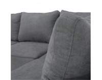 Rohová sedačka s rozkladom a úložným priestorom Lena P - sivá