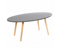 Oválny konferenčný stolík Bazzy 1 - sivá / prírodná