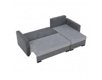 Rohová sedačka s rozkladom Estera L/P - sivá